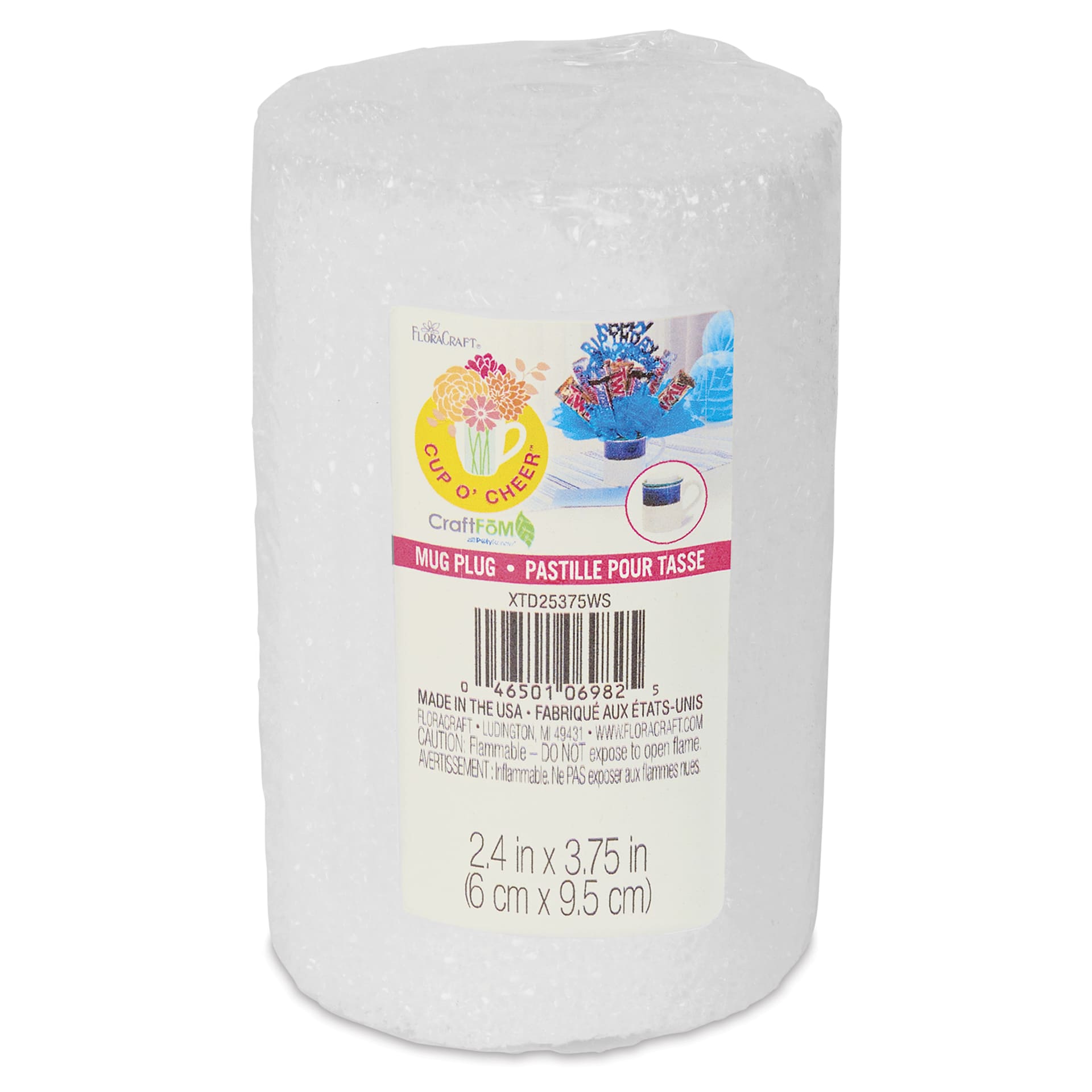 FloraCraft CraftFōM Blocks and Shapes - 3.75" x 2.4", Mug Plug - front of packaging