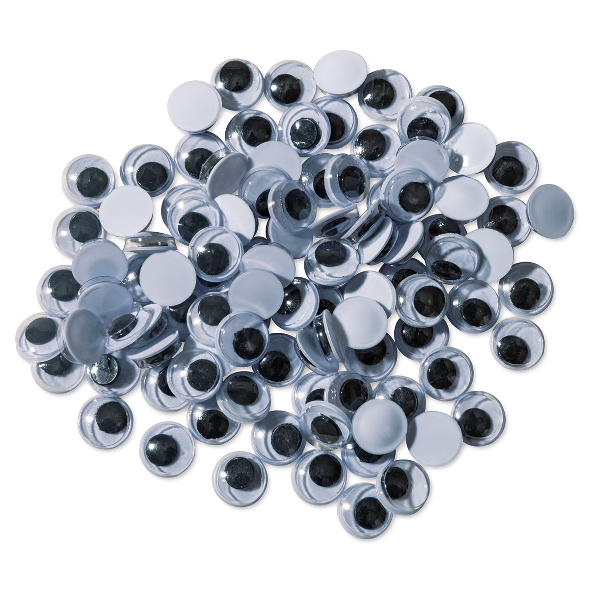 Creativity Street Wiggle Eyes - Black, 7 mm, Round, Package of 100