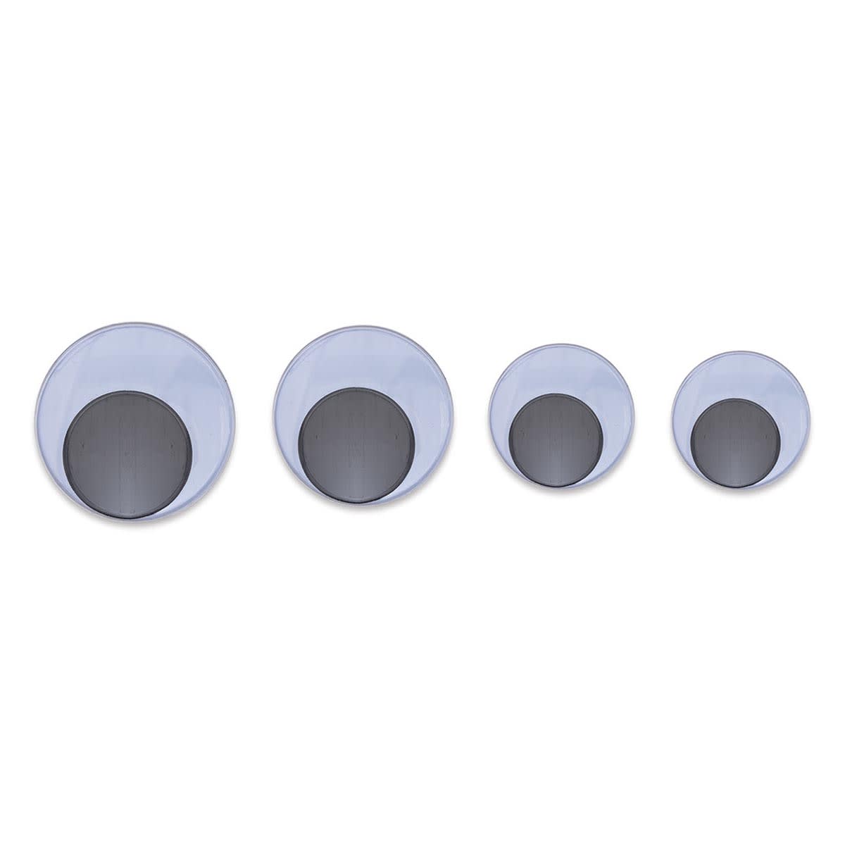 Creativity Street Large Wiggle Eyes - Black, Assorted Sizes, Round - one eye of each size