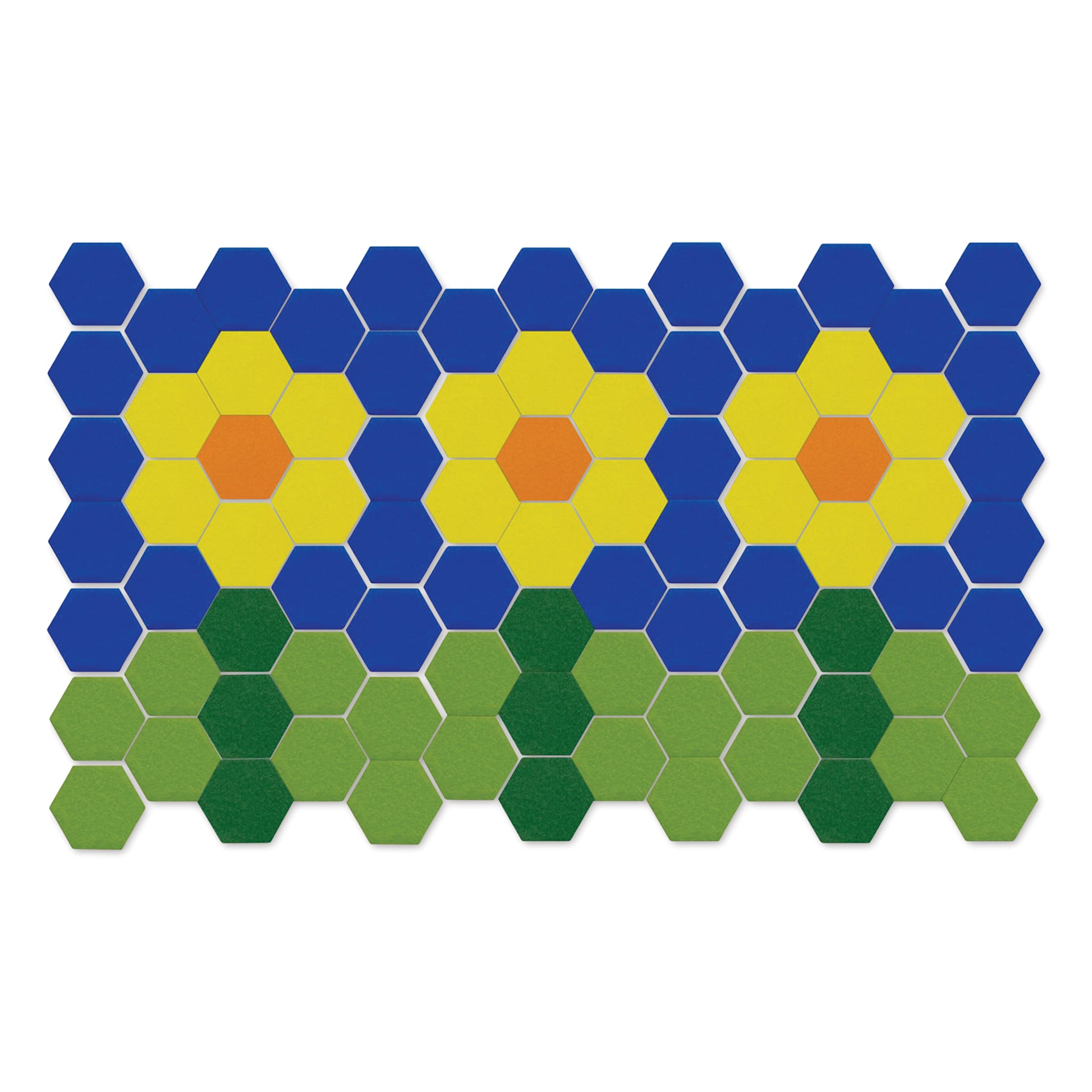 Roylco Mosaic Paper Hexagons - 1/2" x 1/2", Assorted Colors - hexagon flower garden