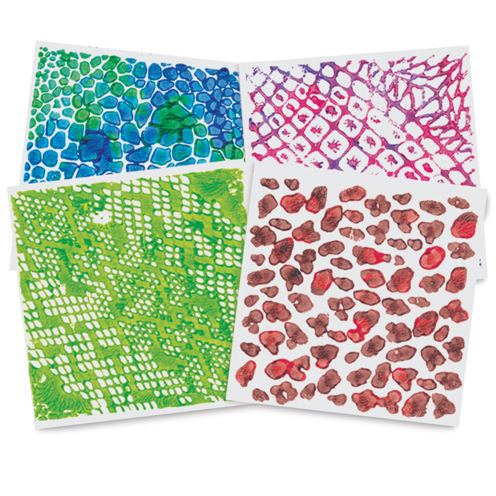 Roylco Rubbing Plate Set - Finished art examples using Animal Skins