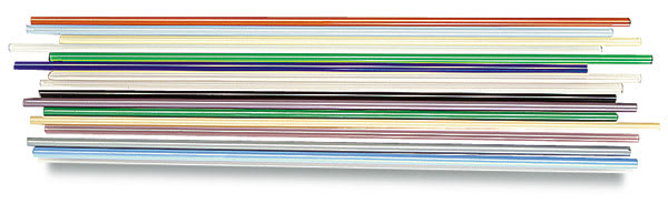 Fireworks Beginner's Essentials Glass Beadmaking Kit - Assorted colors of Glass rods shown horizontally