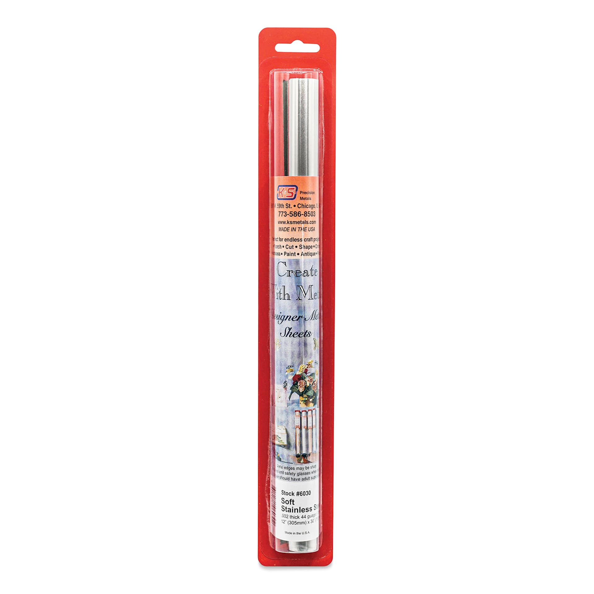 K&S Foil Rolls - Stainless Steel, 0.002"
