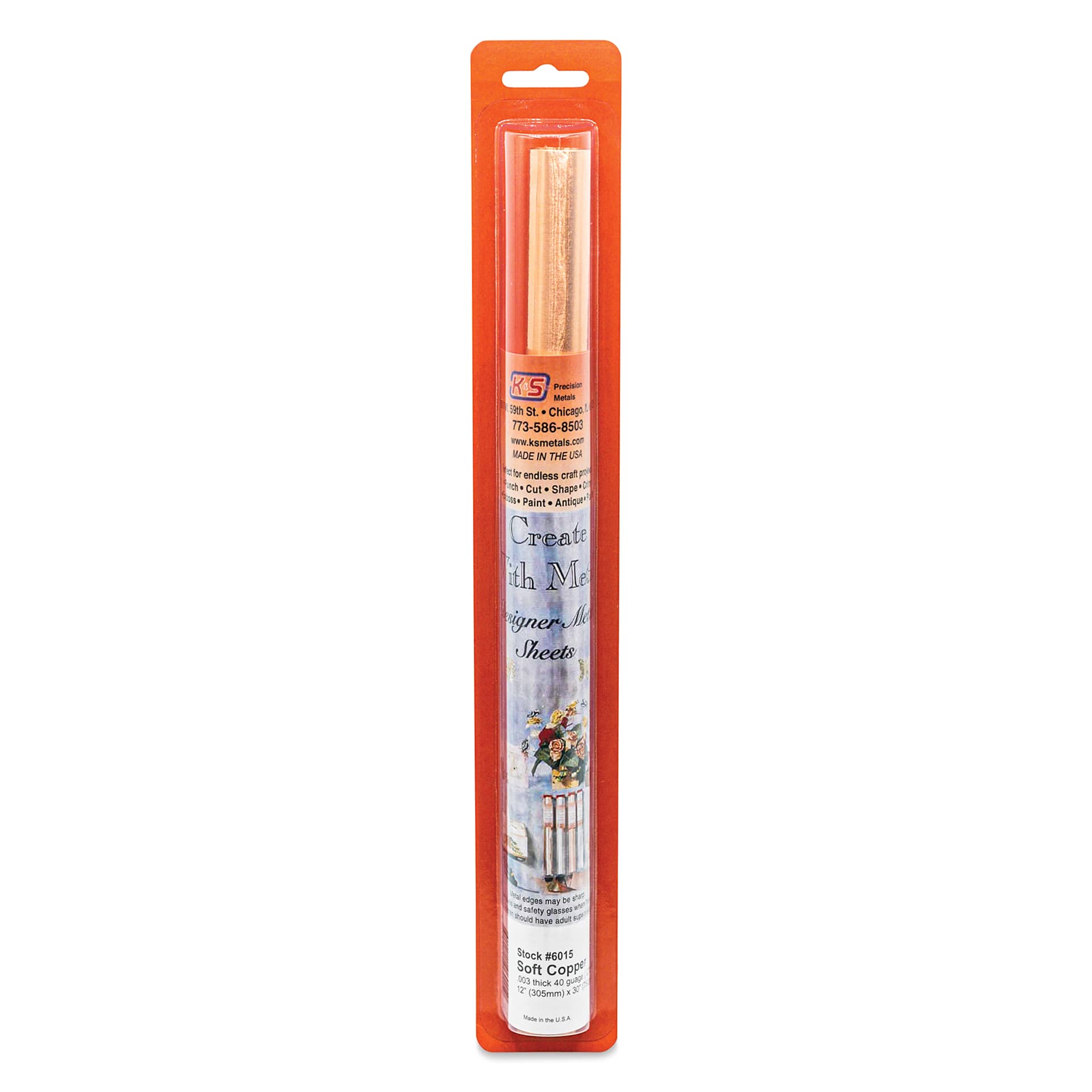 K&S Foil Rolls - Copper, 0.003"