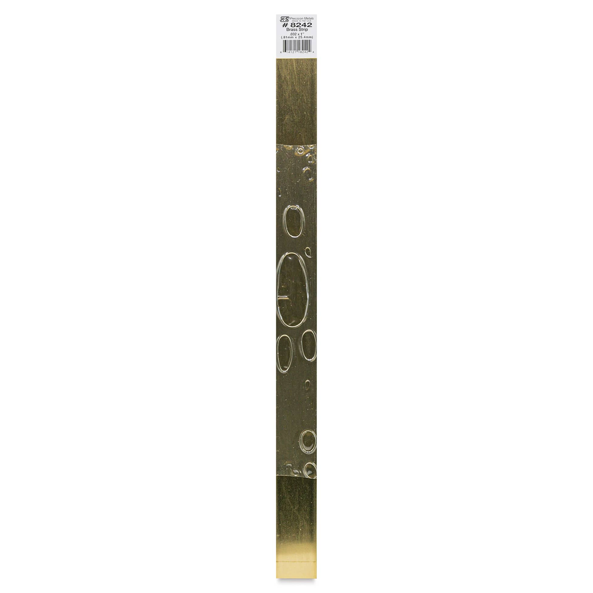 K&S Brass Strips - 0.032" x 1" (In package)