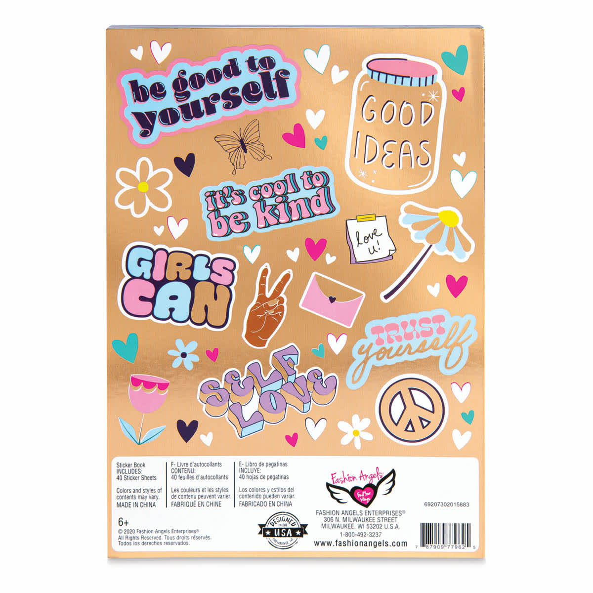 Fashion Angels 1000+ Spread Kindness Sticker Book (Back)