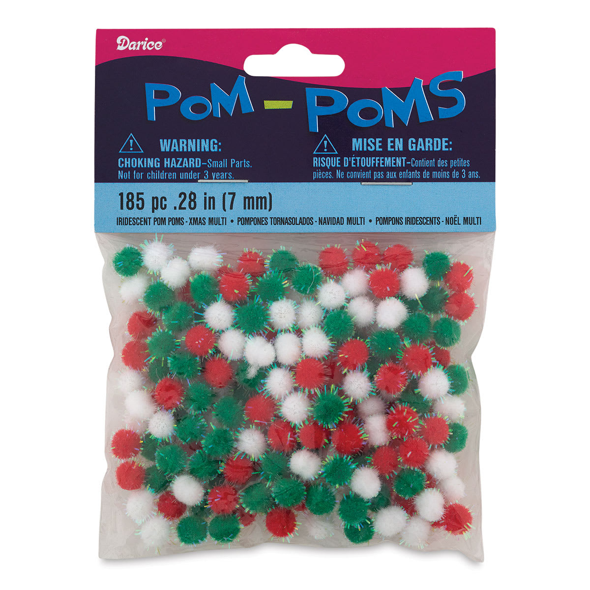 Iridescent Christmas Pom Poms