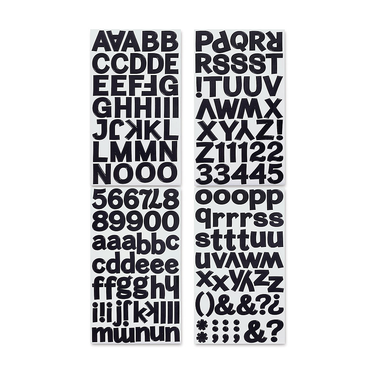 Darice Block Font Letter Stickers - Black