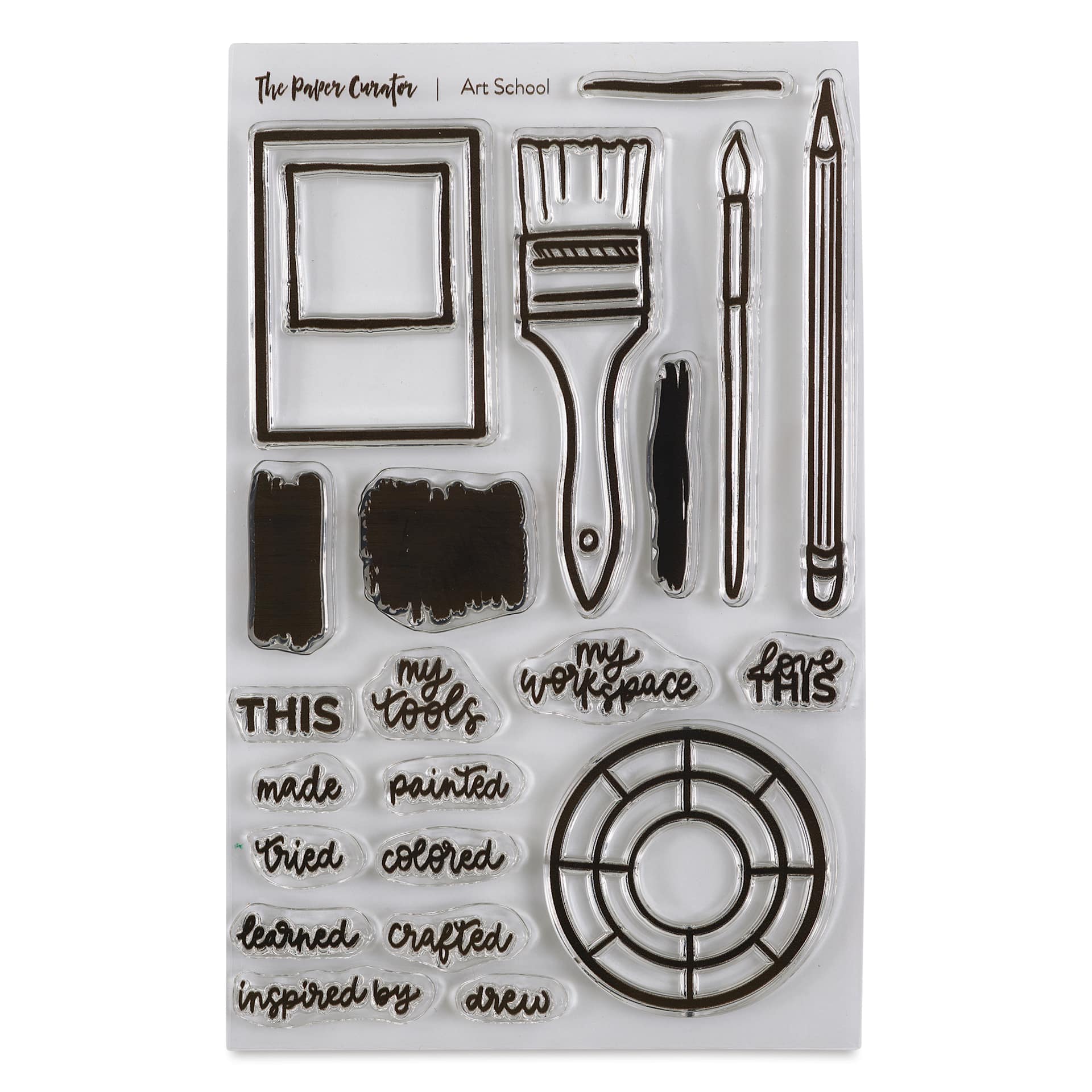The Paper Curator Clear Stamp Set - Art School