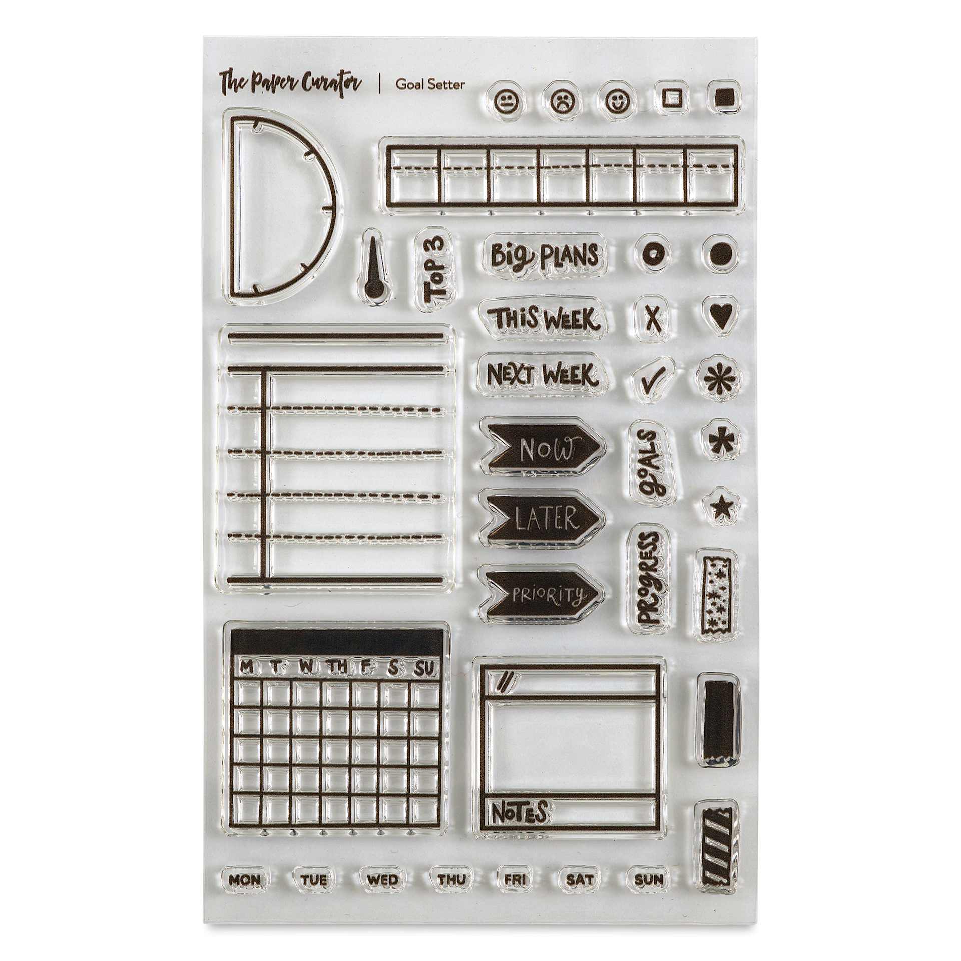 The Paper Curator Clear Stamp Set - Goal Setter