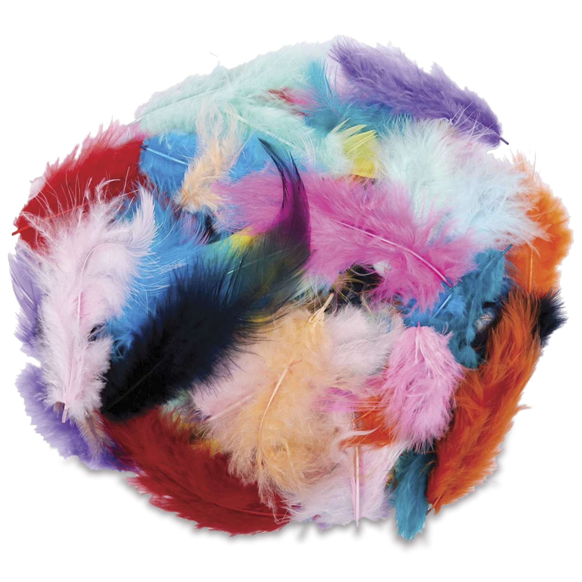 Creativity Street Maribou Feathers - Assorted Bright Hues, 14 g - contents, top view