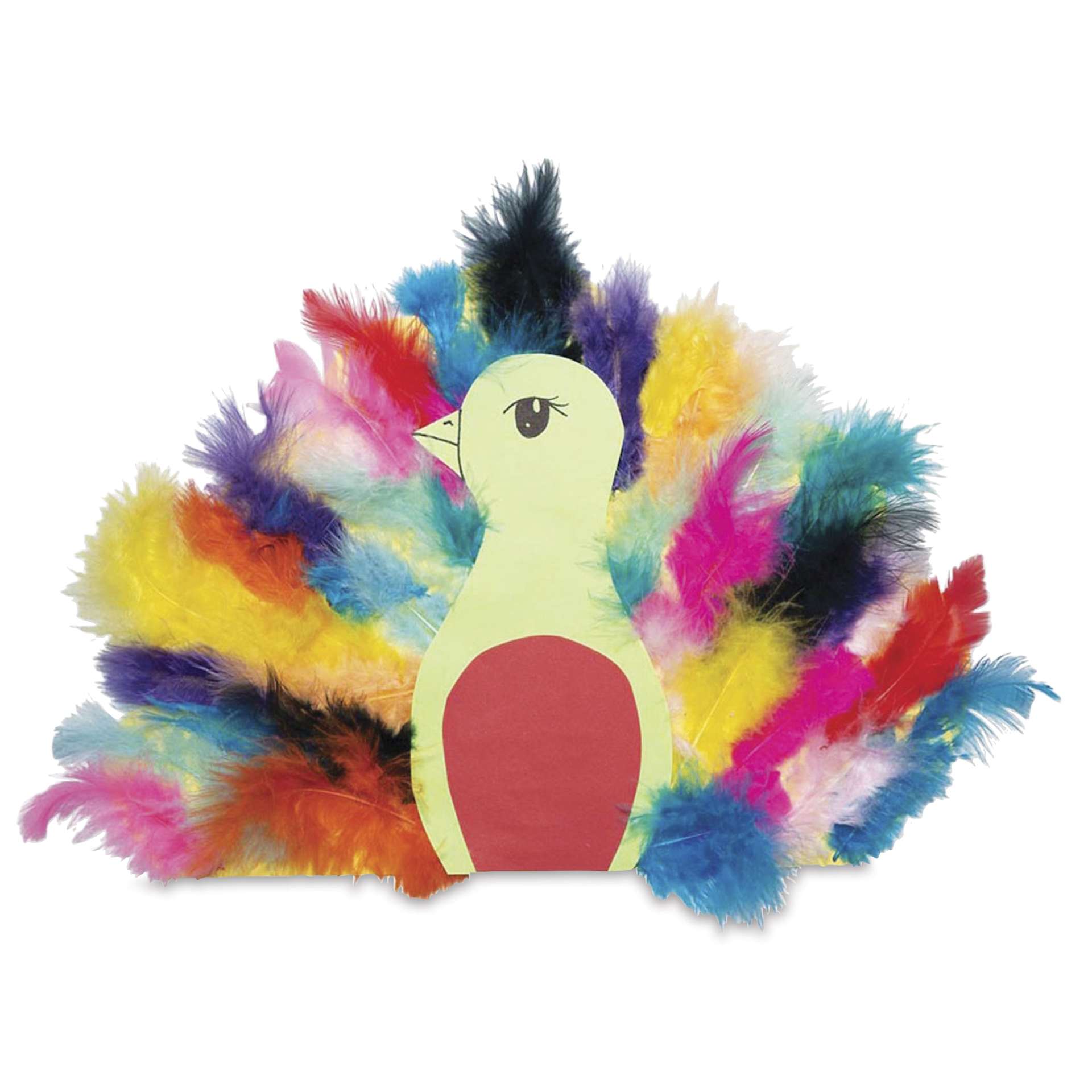 Creativity Street Maribou Feathers - Assorted Bright Hues, 14 g - finished turkey example