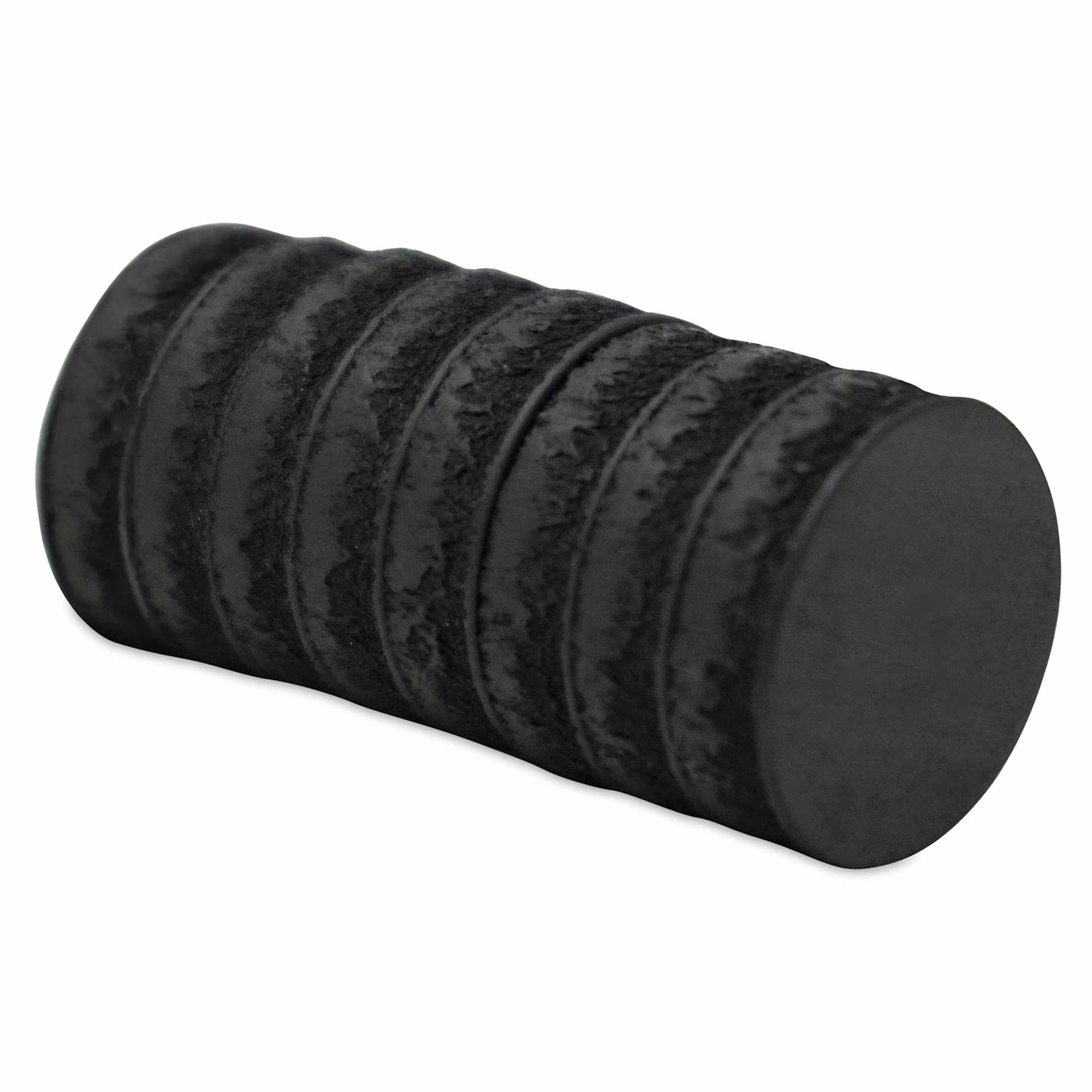 ProMag Flexible Button Magnets - Pkg of 8, Standard Energy, 3/4" stacked side view