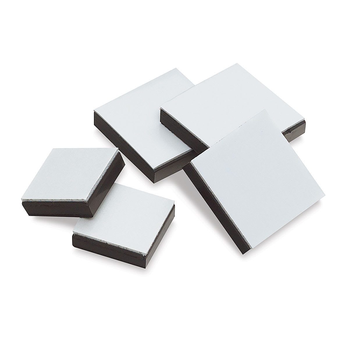 ProMag Adhesive Magnetic Squares - 1" x 1", Pkg of 4