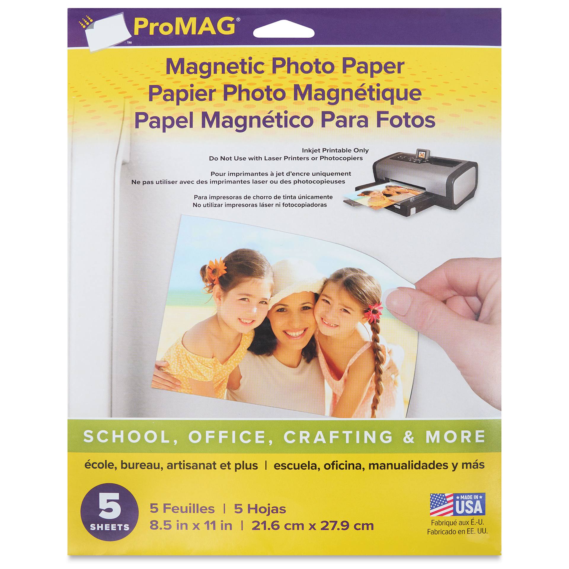 ProMag Magnetic Inkjet Printable Sheets front of packaging