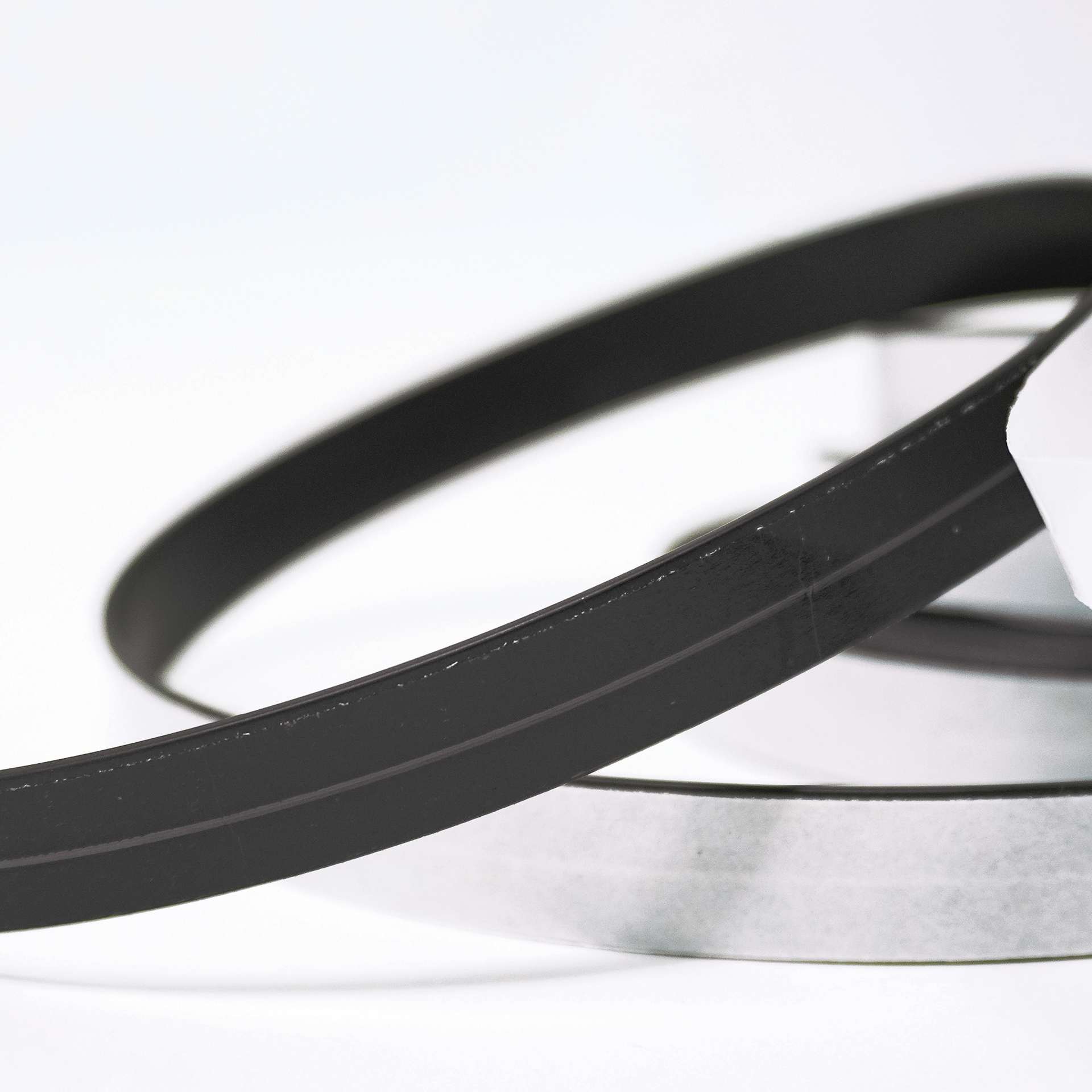 ProMag Adhesive Magnetic Tape Roll - 1/2" x 25 ft close up to show magnetic side