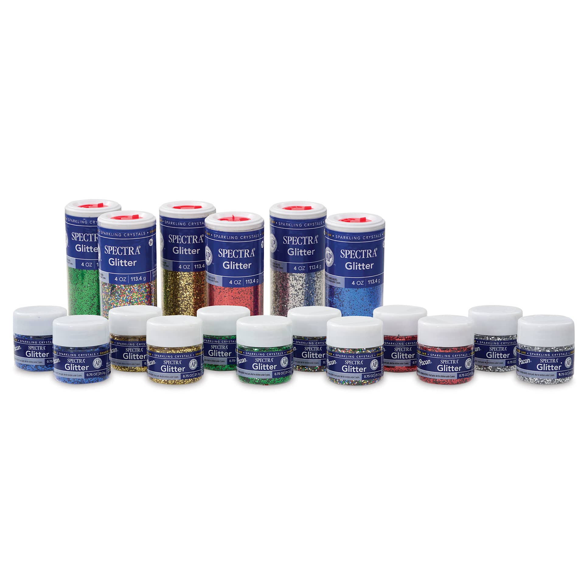 Spectra Sparkling Crystals Glitter - 4 oz and 3/4 oz Sets