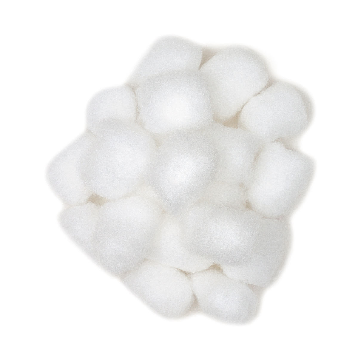 Creativity Street Jumbo Craft Fluffs - White, Pkg of 100 - out of packaging