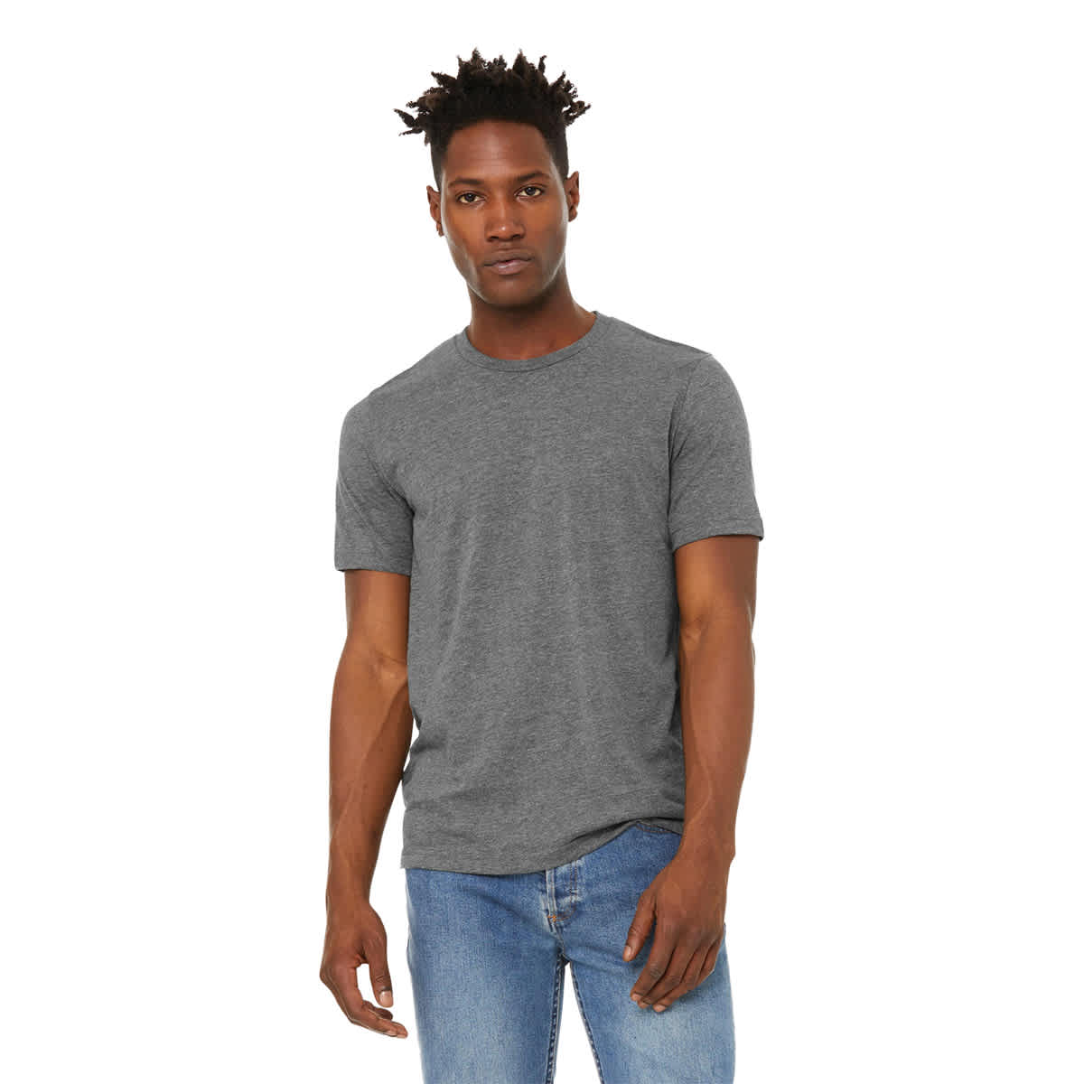 Bella Canvas Unisex T-shirt - Deep Heather, X-Small - front