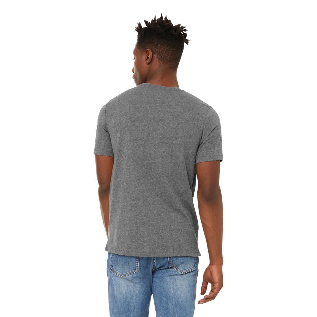 Bella Canvas Unisex T-shirt - Deep Heather, X-Small - back