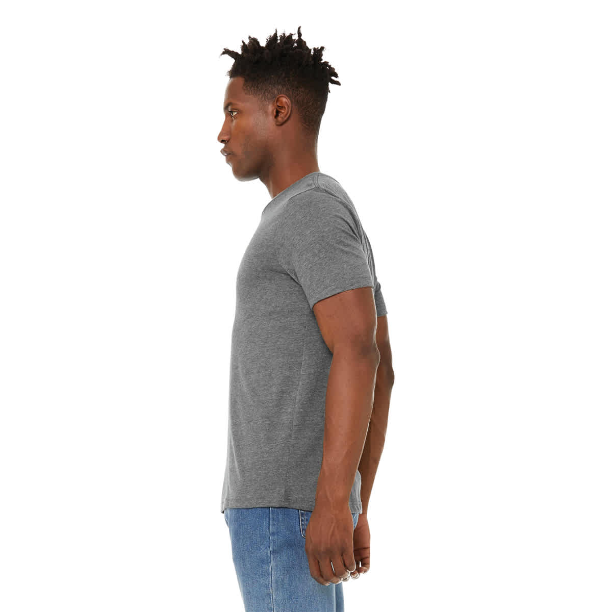 Bella Canvas Unisex T-shirt - Deep Heather, X-Small - side