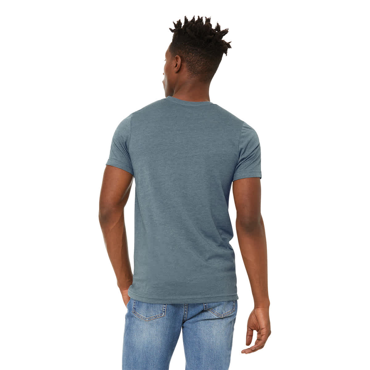 Bella Canvas Unisex Tee - Slate Heather, X-Small - back