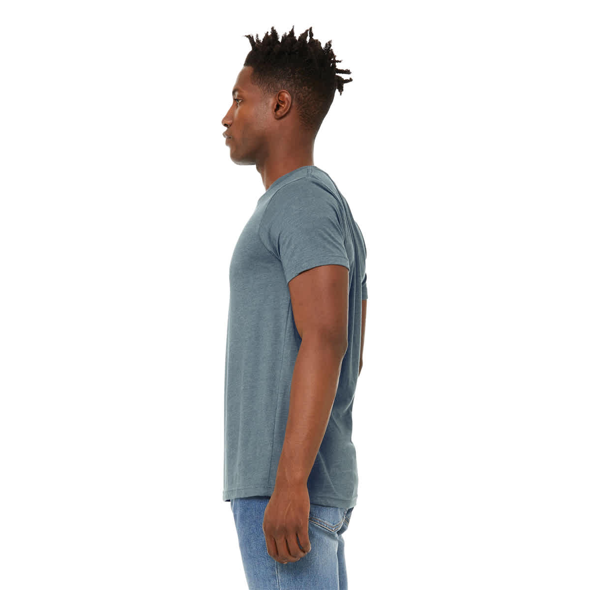 Bella Canvas Unisex Tee - Slate Heather, X-Small - side