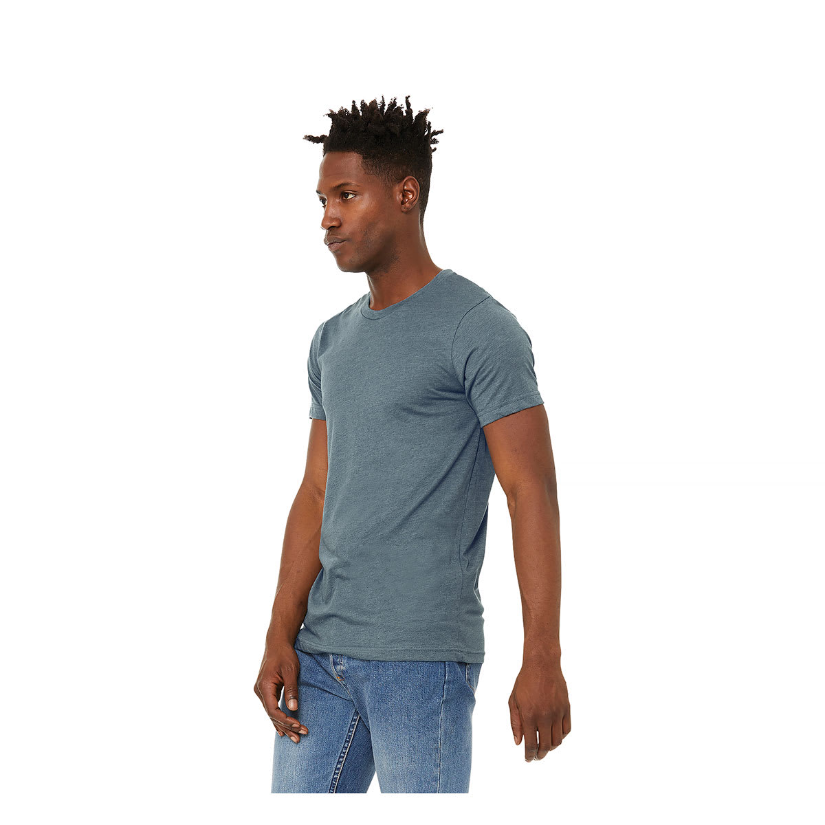 Bella Canvas Unisex T-shirt - Slate Heather, Medium - on person