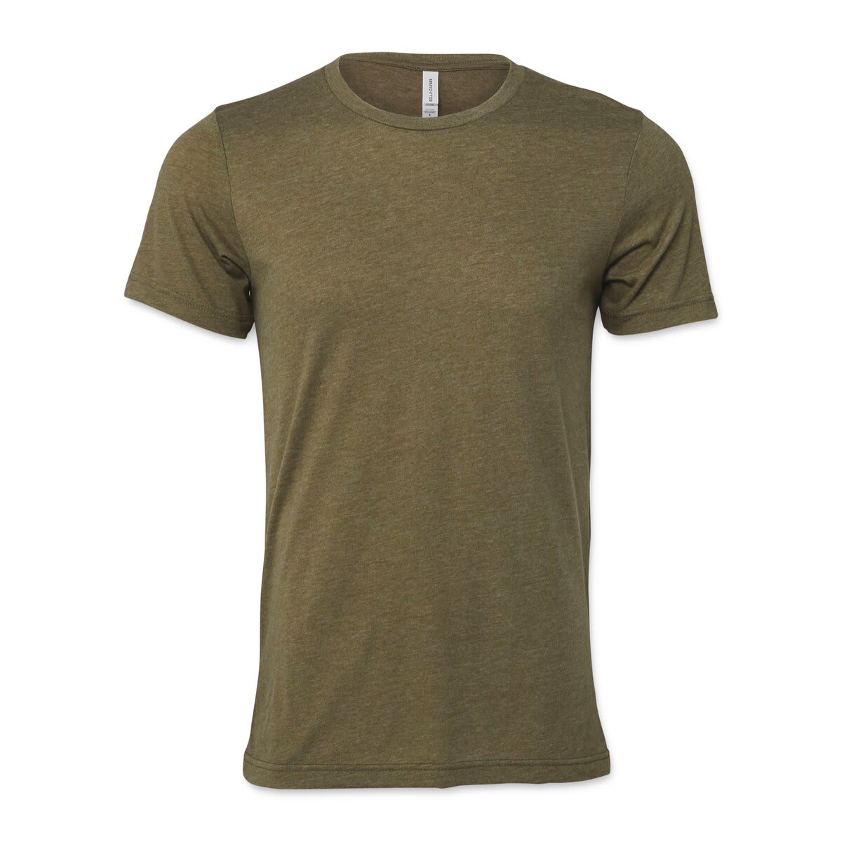 Bella Canvas Unisex T-shirt - Olive Heather, Medium - front