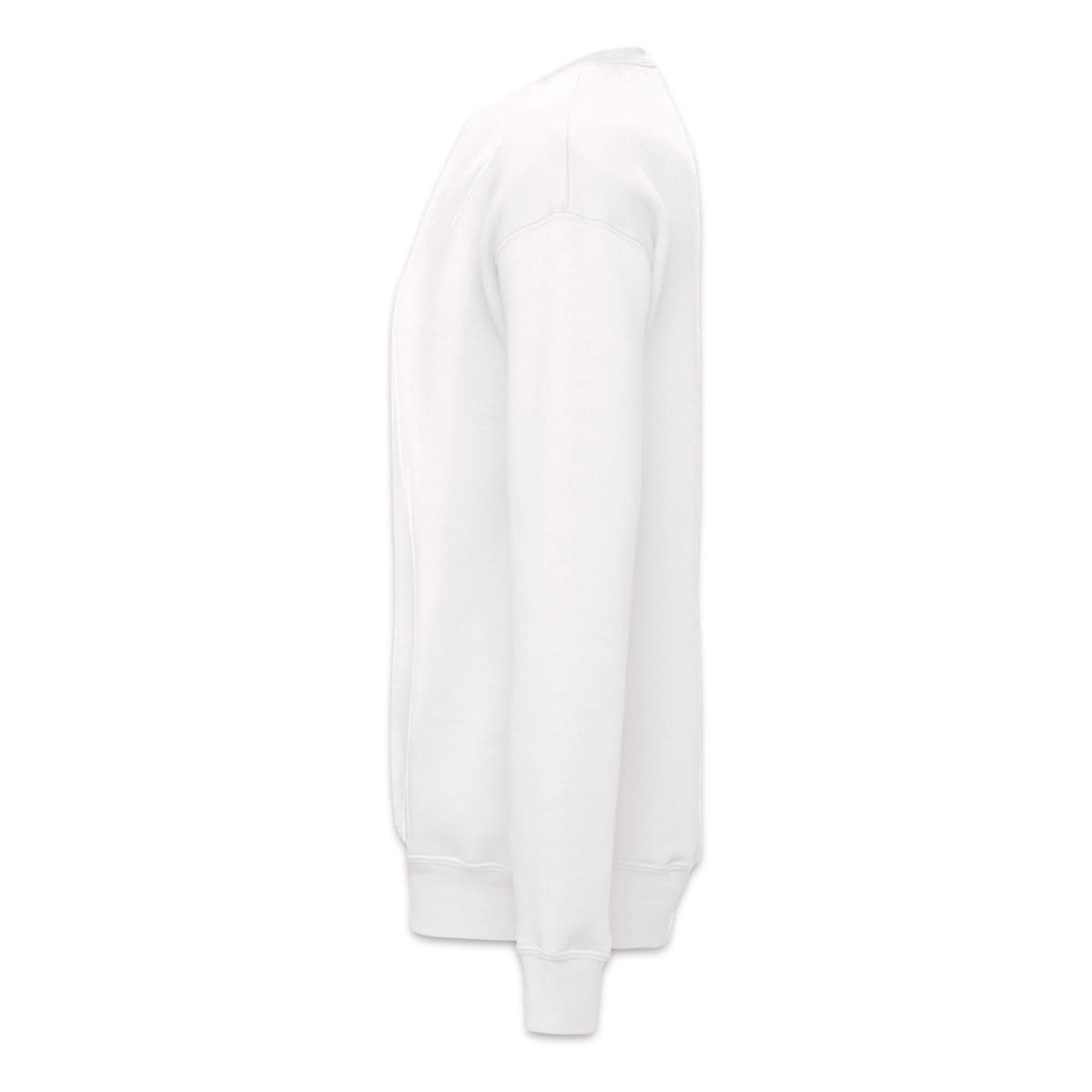 Bella + Canvas Unisex Sponge Fleece Drop Shoulder Sweatshirt - White, X-Small - side