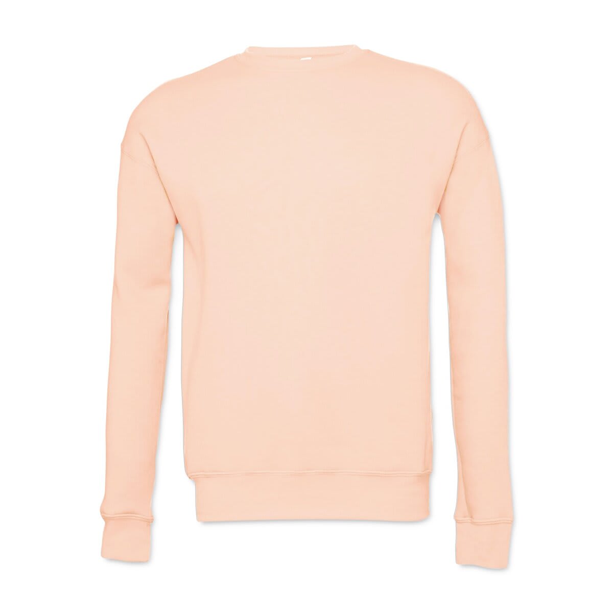Bella + Canvas Unisex Sponge Fleece Drop Shoulder Sweatshirt - Peach, X-Small
