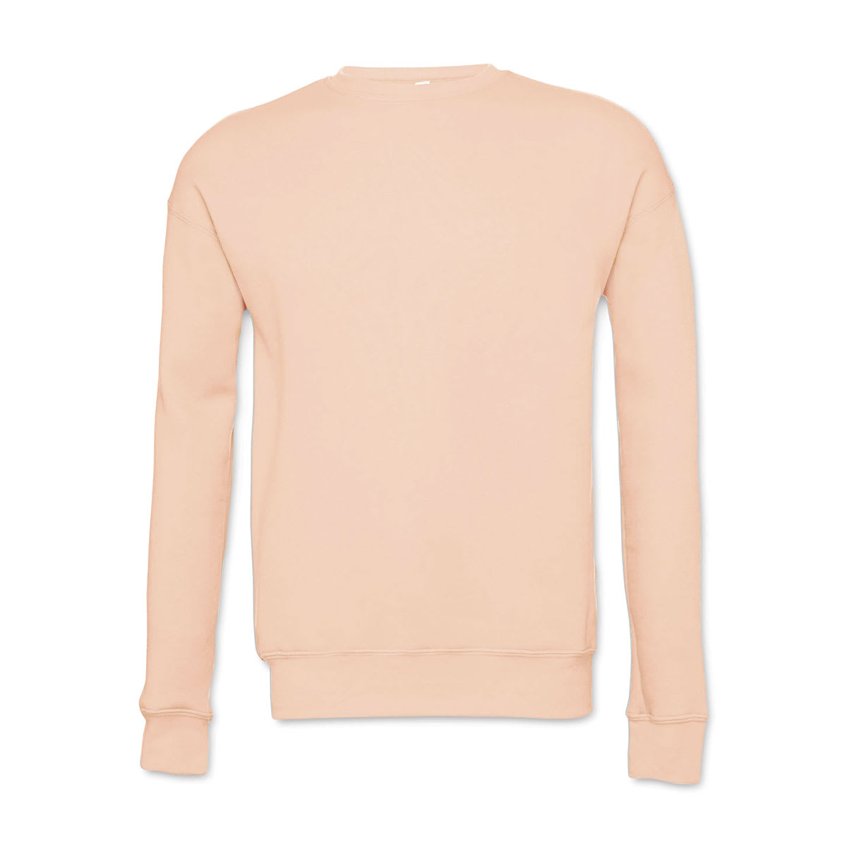 Bella + Canvas Unisex Sponge Fleece Drop Shoulder Sweatshirt - Peach, Large
