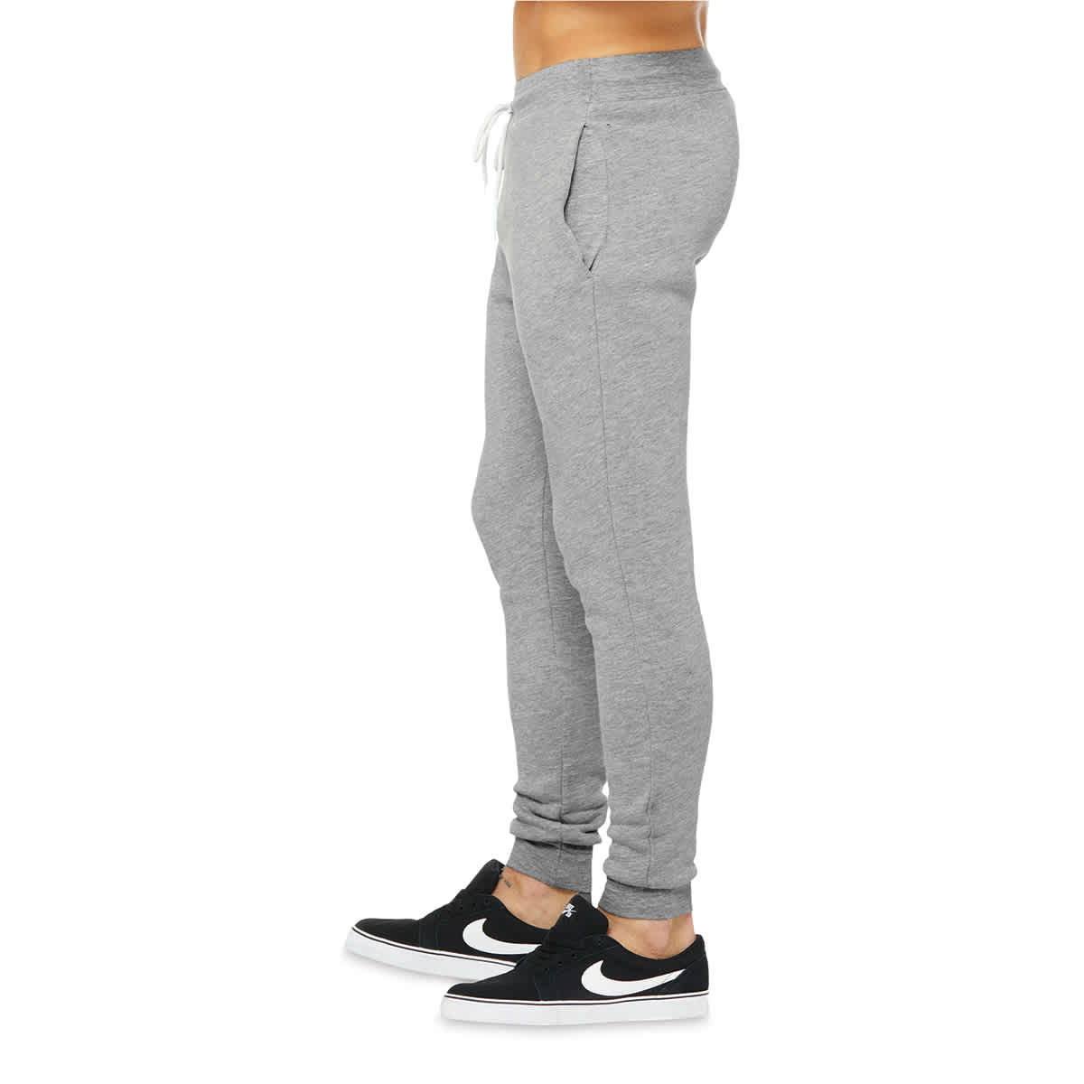 Bella Canvas Unisex Jogger Sweatpants - Athletic Heather, X-Small - side