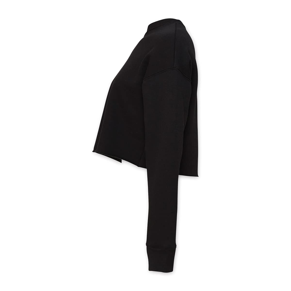 Bella Canvas Cropped Crew Fleece - Black, X-Large - side