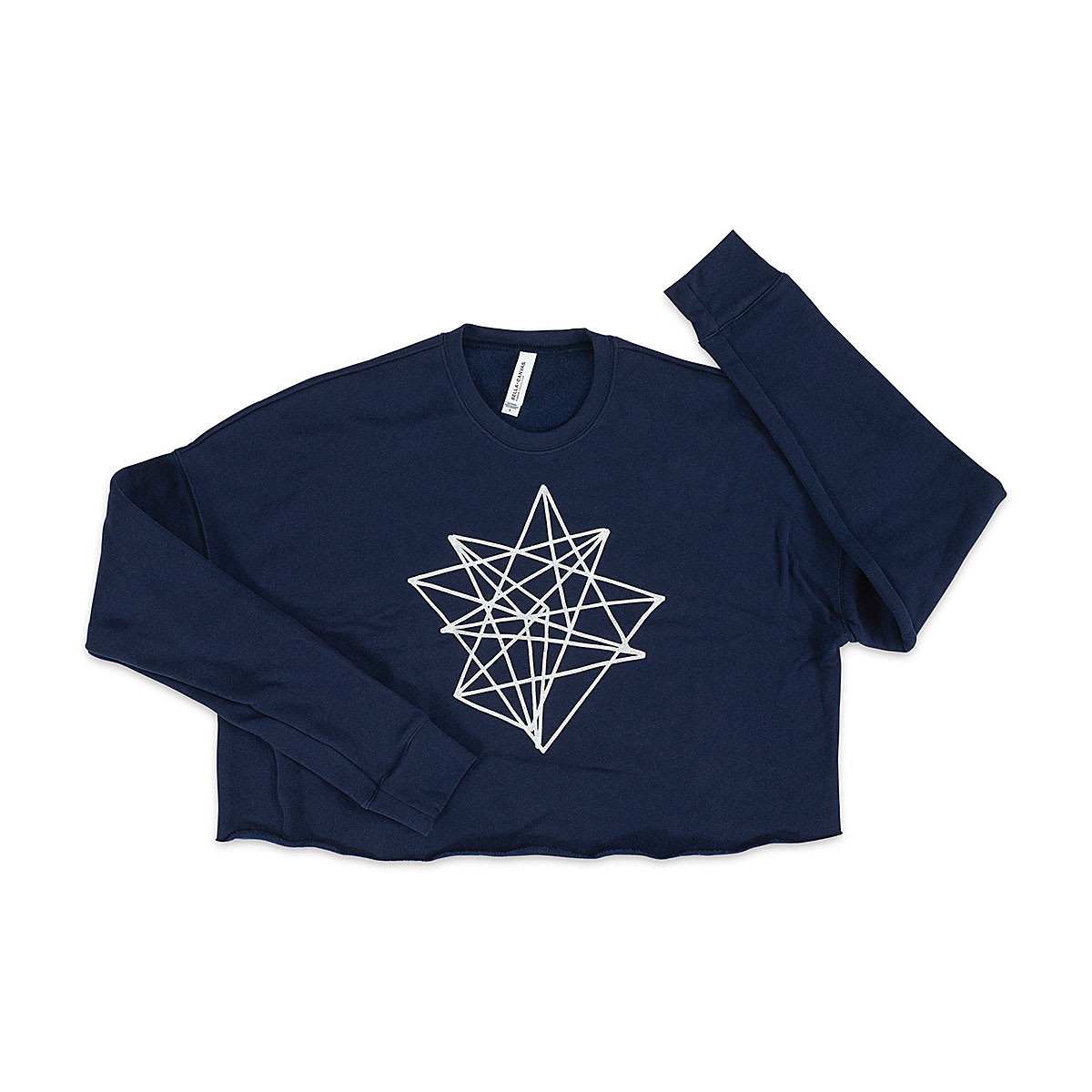 Bella Canvas Cropped Crew Fleece - Navy, Large - finished sweater example