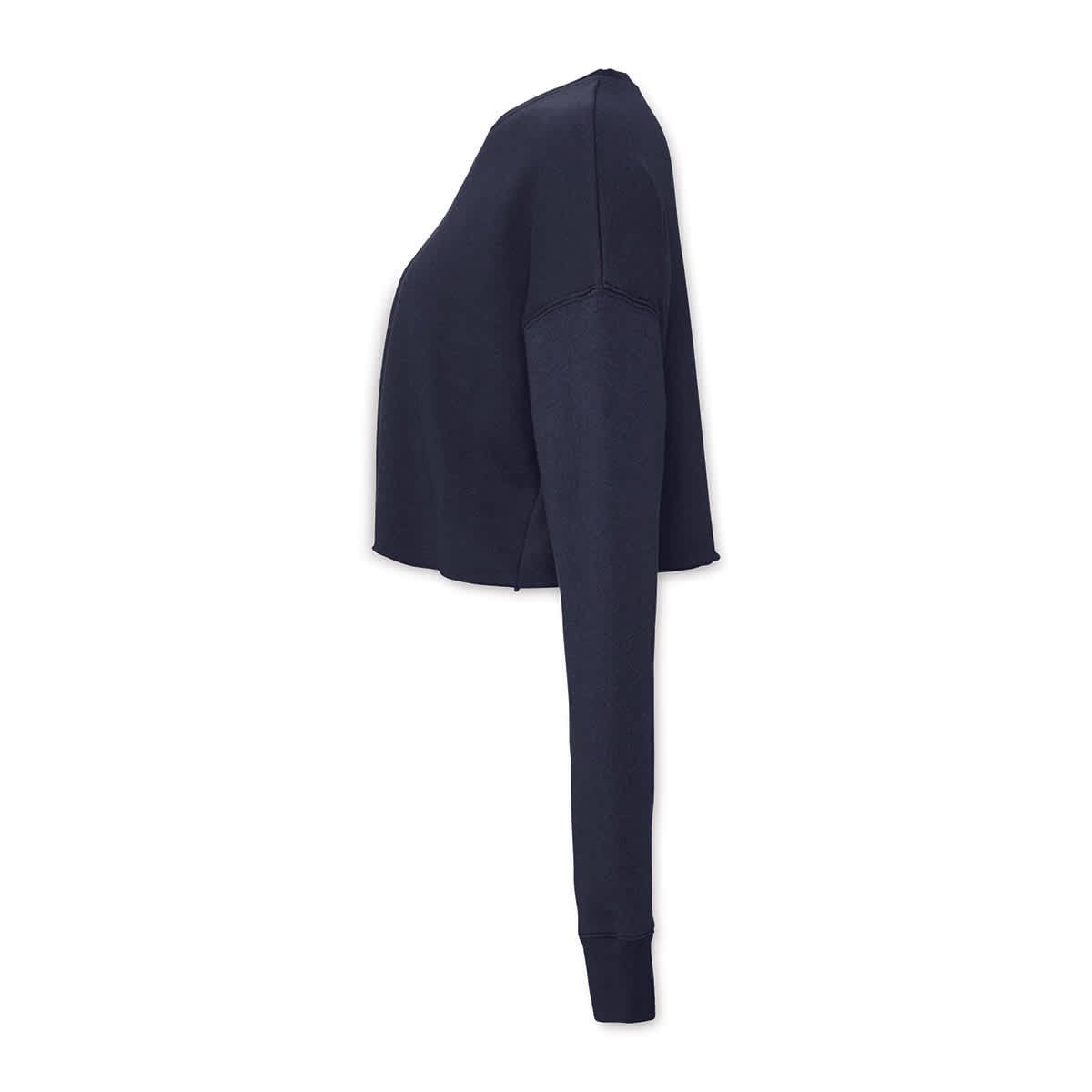 Bella Canvas Cropped Crew Fleece - Navy, X-Large - side