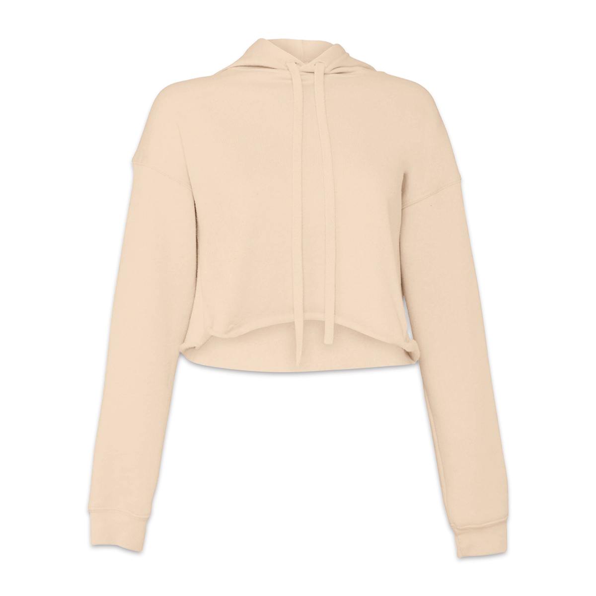 Bella + Canvas Cropped Fleece Hoodie - Heather Dust, Size Large - front