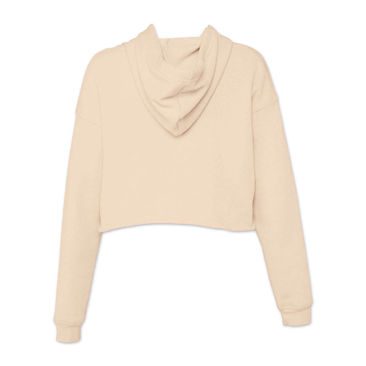 Bella + Canvas Cropped Fleece Hoodie - Heather Dust, Size Large - back