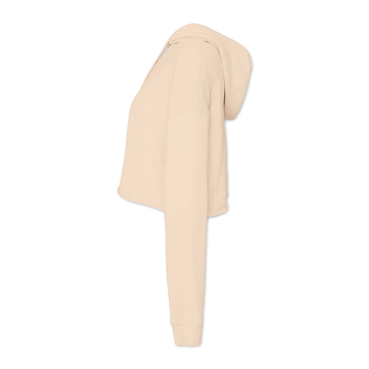 Bella + Canvas Cropped Fleece Hoodie - Heather Dust, Size Large - side