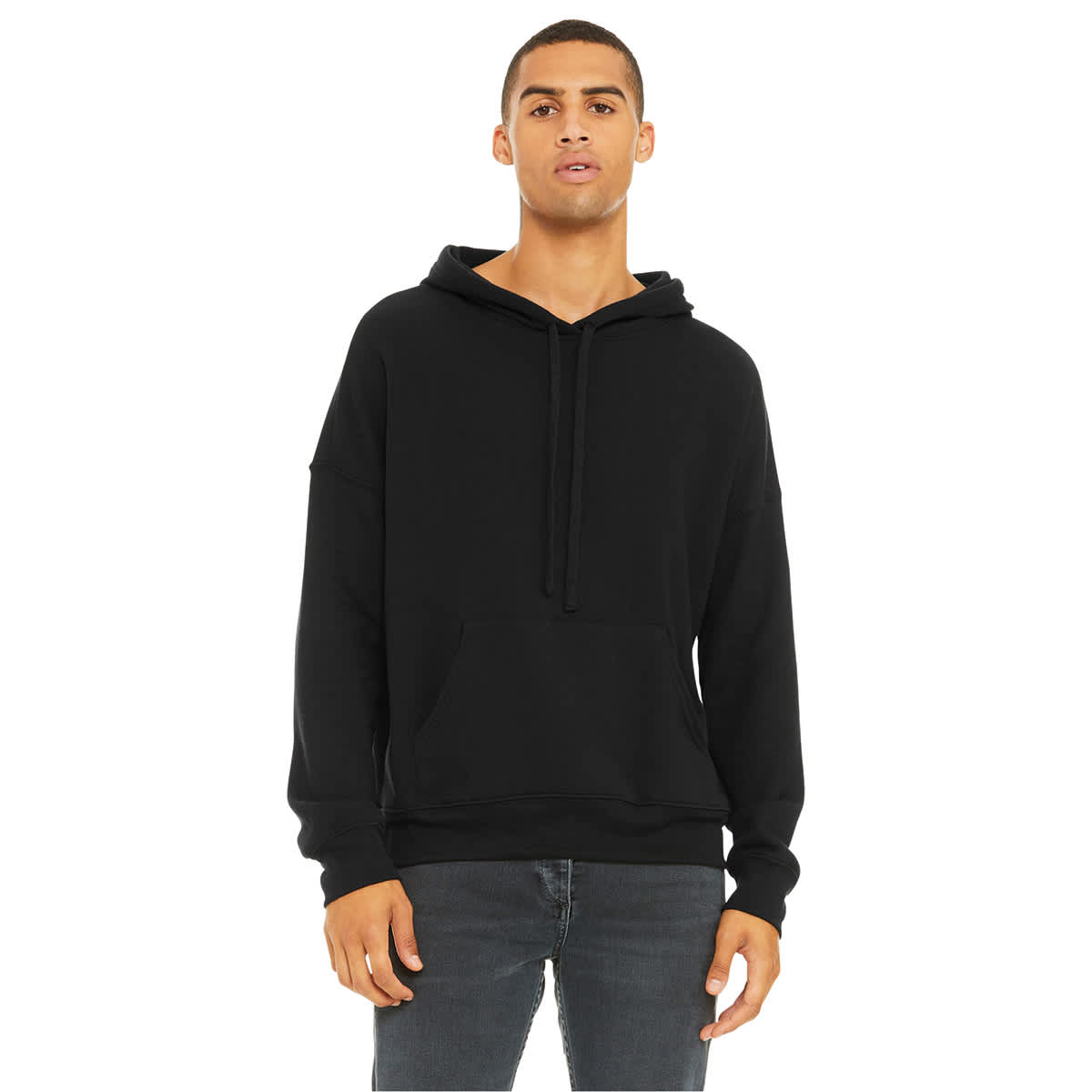 Bella + Canvas Unisex Sponge Fleece Drop Shoulder Sweatshirt - Black, X-Large