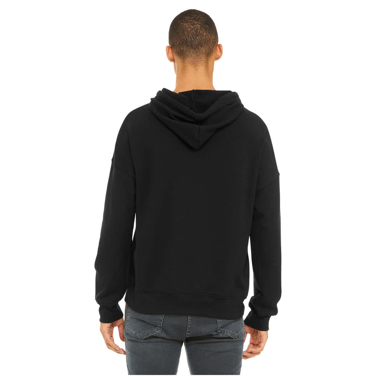 Bella + Canvas Unisex Sponge Fleece Drop Shoulder Sweatshirt - Black, X-Large