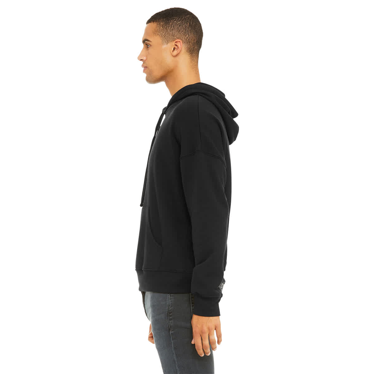 Bella + Canvas Unisex Sponge Fleece Drop Shoulder Sweatshirt - Black, X-Large