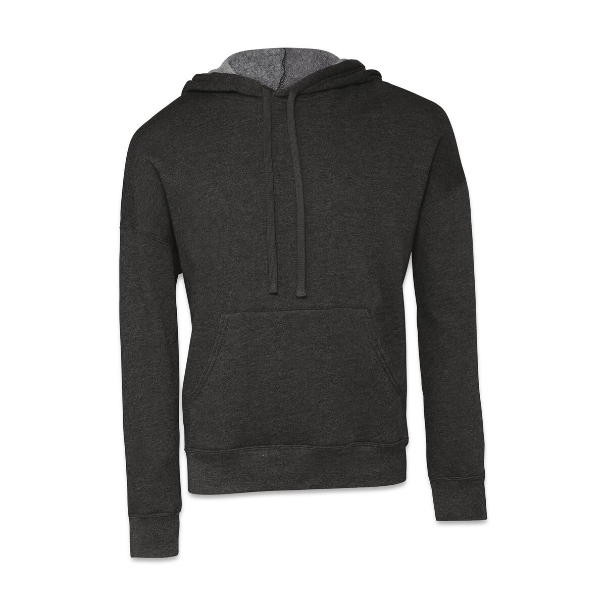 Bella + Canvas Unisex Sponge Fleece Drop Shoulder Sweatshirt - Dark Grey Heather, Medium