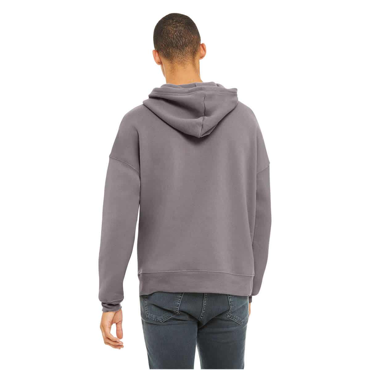 Bella + Canvas Unisex Hoodie Pullover - Storm, X-Small - on person, back