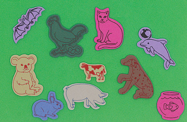 WonderFoam 3D Sticker Shapes - Animal stickers from Nature Shapes Box