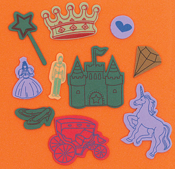 WonderFoam 3D Sticker Shapes - Fairytale related stickers from Fun FoamShapes Box