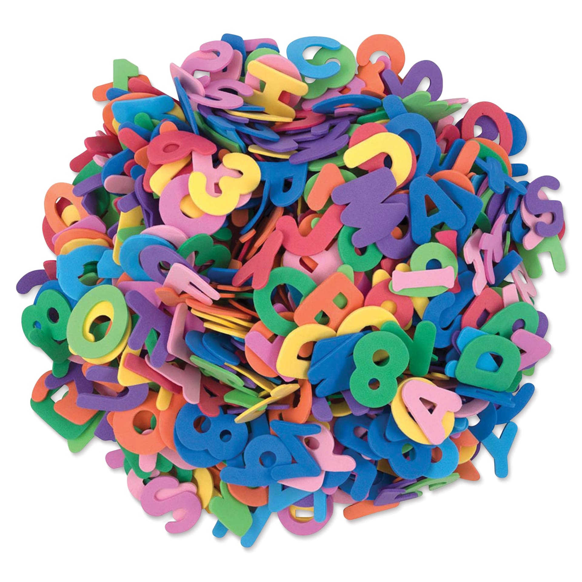 Creativity Street WonderFoam Letters & Numbers - 1/2 lb Tub contents
