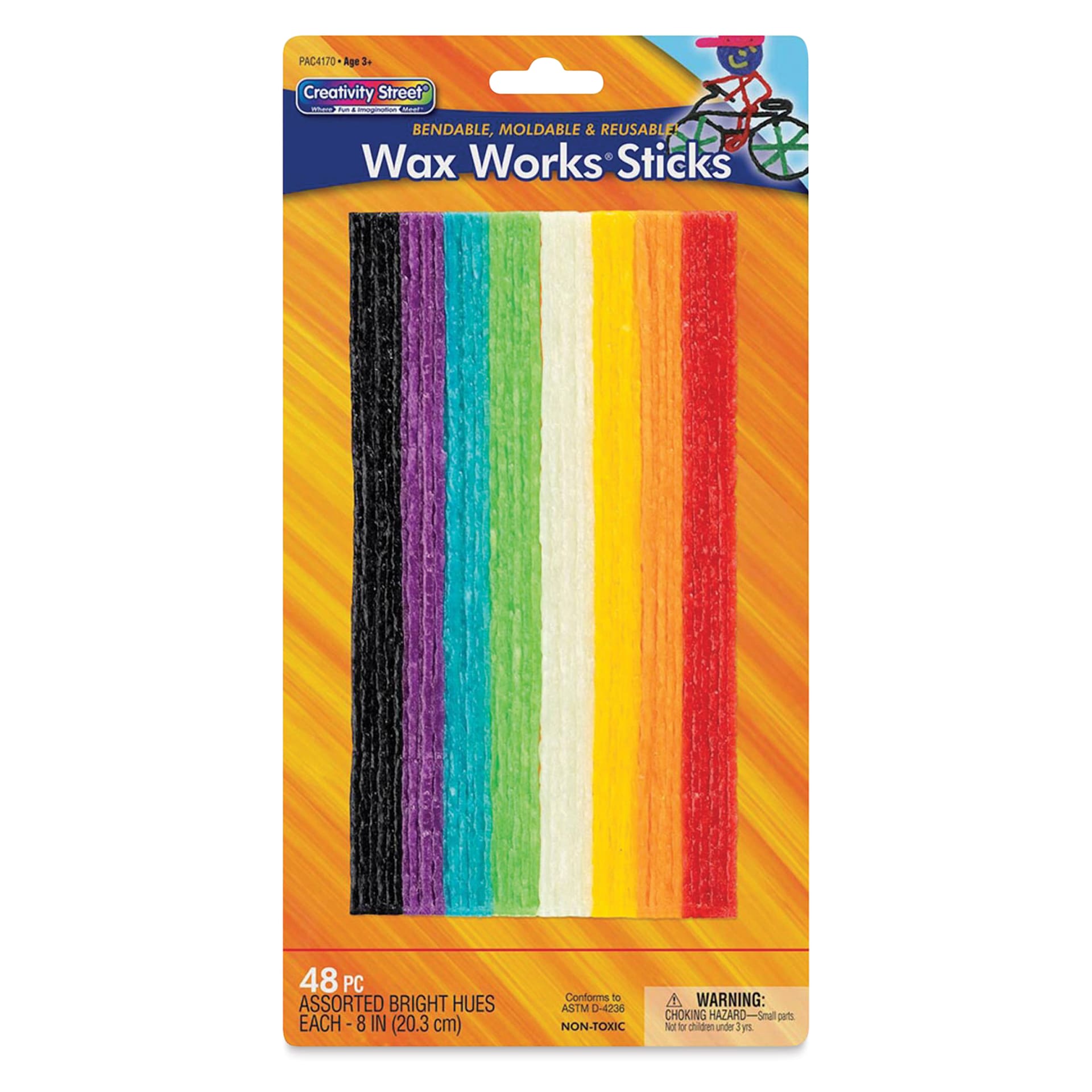 Creativity Street Wax Works - Bright Sticks, Set of 48 - front of packaging