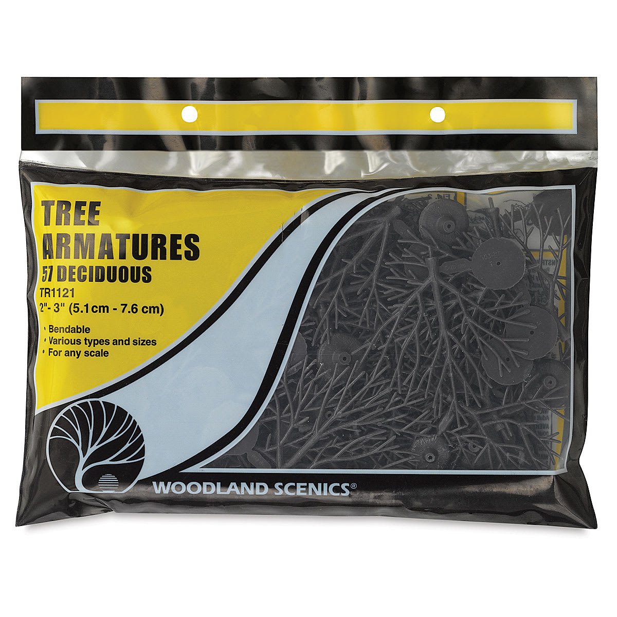 Woodland Scenics Model Scenery - Front view of package of 2"-3" Tree Armatures