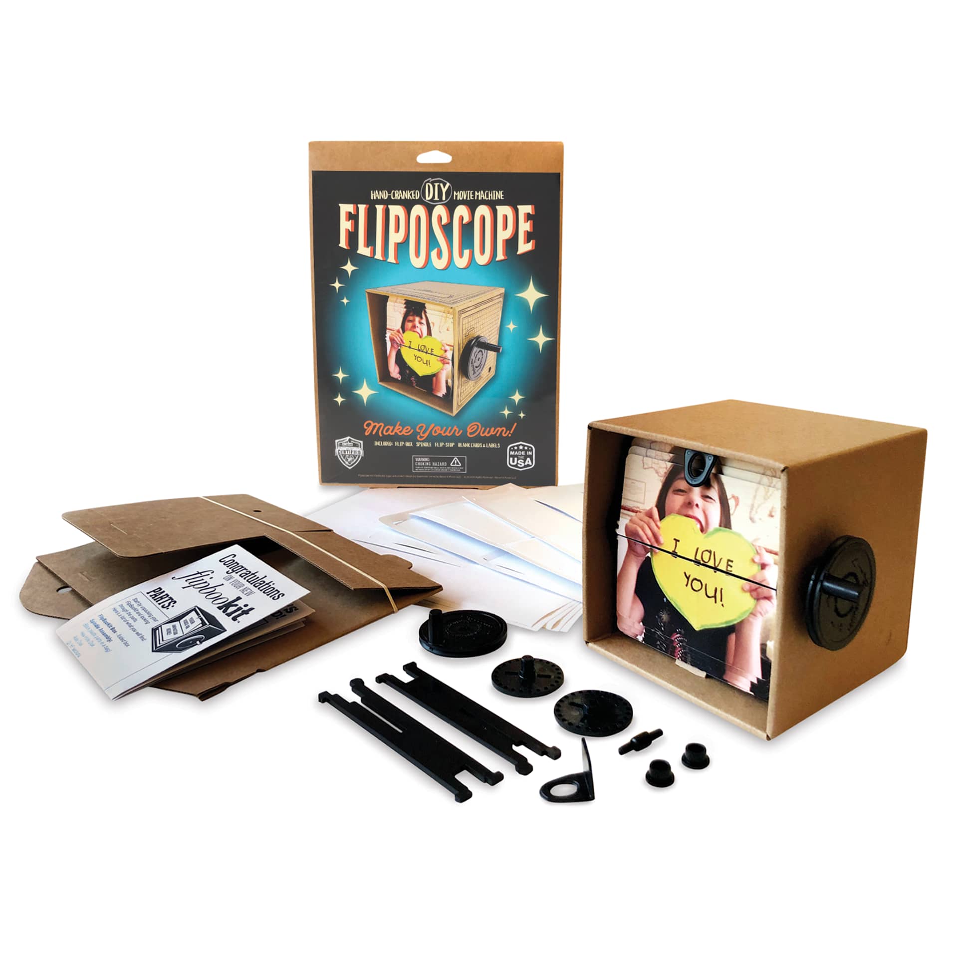 Fliposcope Maker Kit, kit contents